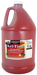 Sargent Art 17-3620 128 Ounce Red Art-Time Washable Tempera Paint, Gallon, 1 Gallon