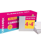 Mini Canvas Bundle with Acrylic Paint Set 24 Colors