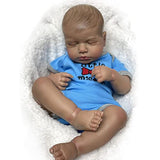Adolly Gallery 20 Inch Lifelike Reborn Baby Dolls African American Toddlers Soft Silicone Vinyl Newborn Babies Cloth Body Gifts for Kids Girls Boys Name Elijah
