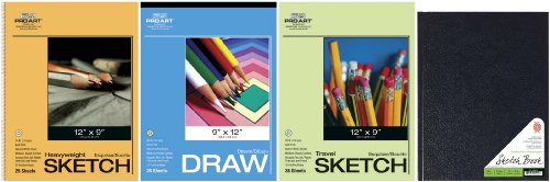 Pro Art Drawing and Sketching Paper Value Pack, Hard Bound Pad