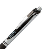 Pentel EnerGel RTX RT Liquid Gel Pen, Med, Metal Tip, 0.7mm, Black Ink, 12-Pk Window Box of 12