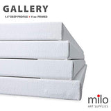 MILO PRO | 36 x 48" Stretched Canvas Pack of 2 | 1.5" inch Deep Gallery Profile | 11 oz Primed Large Professional Artist Painting Canvases | Ready to Paint White Blank Art Canvas Bulk Set