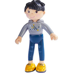 HABA Little Friends Liam - 4" Boy Dollhouse Toy Figure with Black Hair and Asian Skin Tone