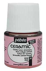 Pebeo Ceramic Enamel Effect Paint, 45 mL, Pink