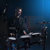 Electric Drum Set,Kmise All Mesh Drumhead Electronic Drum Kit for Professional Adults Beginners with Dual-Trigger Cymbals,5A Drumstick,225 Sounds,15 Set Drum Track,Support MIDI Headphone,Recording