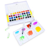 40 Watercolor Paint Set Portable Water Colors Set Includes Water Brushes Sponges Mixing Palette
