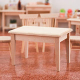 F Fityle 1/12 Scale Dollhouse Furniture Miniature Wooden Desk for Bedroom Living Room