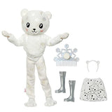 Barbie Doll, Cutie Reveal Polar Bear, Snowflake Sparkle Doll with 10 Surprises, Pet, Color Change and Accessories, Toys and Gifts for Kids