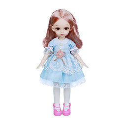 LTLGHY BJD Doll, SD Doll 12 Inch 19 Spherical Joint Doll DIY Toy Full Set of Clothing Shoes Wig Makeup, Princess Style, for Girls,a