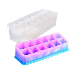 SEVEN HITECH Epoxy Resin Molds Large Art Resin Molds DIY Silicone Resin Casting Kit Box Resin Molds Jewelry Box Molds with 12-Slot Epoxy Molds for Resin Epoxy, Candle Wax, Soap etc