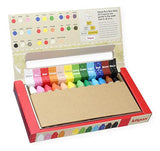 Kitpas Rice Bran Wax Art Crayons 12 Colors for Kids ages 3+, Window Art, Erasable, Water-Soluble, English Edition