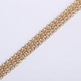 Dcatcher Rolo Chain Curb Chain Necklace Bulk Cable 11 Yards 3.2mm for Jewelry Making (Rose Gold)