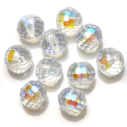 VIVP 8mm Crystal Glass Beads for Jewelry Making,Crystal AB Faceted Round Glass Beads for Crafts Bracelet,Crystal Spacer Beads for Jewelry Making DIY Necklace Bracelet Earring（70pcs）