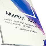 Markin Arts Sketch Book 149lbs/220gsm A4 Professional Heavy-Weight Textured Acid-Free Neutral PH Watercolor Oil Pencil Ink Painting Coloring Drawing Crafting Paper Artist Canvas Pad 12 Sheets 2-Pack