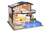 Architecture Model Building Kits with Furniture LED Music Box Miniature Wooden Dollhouse Time Apartment Series 3D Puzzle Challenge