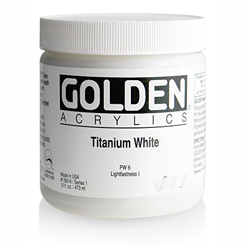 Acrylic - Golden Heavy Body Acrylics Titanium White 16oz jar