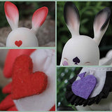 MEESock 1/12 Cute Small Rabbit BJD Dolls 9cm 3.5inch Cosplay SD Doll DIY Toys, with Clothes Makeup, Two Styles are Available, Children's Creative Toys,Eyes Closed