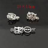 10pcs Footprints Love Pearl Cage Stainless Steel Tones Brass Beads Oyster Pearls Cage Locket