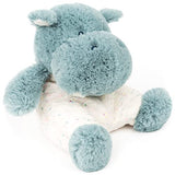 GUND Baby Oh So Snuggly Hippo Plush Stuffed Animal Understuffed and Quilted for Tactile Play and Security Blanket Feel, for Baby and Infant, Teal Blue and Cream, 8"