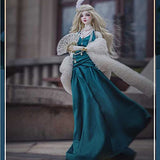 Classical Noble BJD Doll 1/4 SD Resin Doll 46cm 18.1in with Fullset Blue Princess Clothes Shoe Wig Accessories