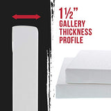 U.S. Art Supply 30" x 40" Gallery Depth 1-1/2" Profile Stretched Canvas 2-Pack - Acrylic Gesso Triple Primed 12-Ounce 100% Cotton Acid-Free Back Stapled Pouring Art