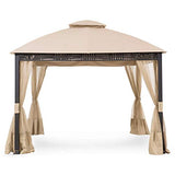 Garden Winds Replacement Canopy Top Cover for Westbrook Gazebo - Riplock 350 - Beige