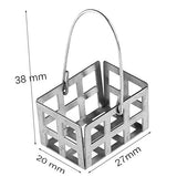 Hiawbon 9 Pcs 1:12 Mini House Food Accessories Miniature Milk Iron Basket with Milk Bottles and Milk Cups Miniature Milk Models Mini House Drink