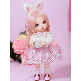 BJD Doll 1/8 SD Dolls 5.9 Inch Ball Jointed Doll DIY Toys with Full Set Clothes Shoes Wig Makeup, Best Gift for Girls, Can Be Used for Collections, Gifts, Children's Toy