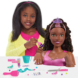 Barbie Unicorn Party 26-piece Deluxe Styling Head, Dark Brown Hair, Pretend Play, Kids Toys for Ages 5 Up, Amazon Exclusive