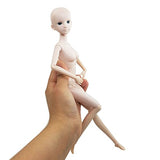 EVA Female BJD Doll Body 1/6 Nude Doll 11 inch BJD Dolls Girl 's Gift,Without makeup