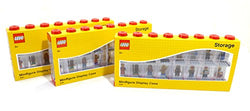 LEGO Minifigure Display Case (Large 3-Pack RED)