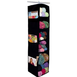Innovative Home Creations Colonial 4850-BLK 6-Shelf Yarn and Craft Organizer, 48 by 11 by 11-Inch, Black