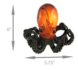 Colorful Swirled Glass Octopus Accent Lamp Bronzed Base