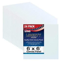 US Art Supply 6 X 6 inch Professional Artist Quality Acid Free Canvas Panel Boards 24-Pack (1 Full Case of 24 Single Canvas Panel Boards)