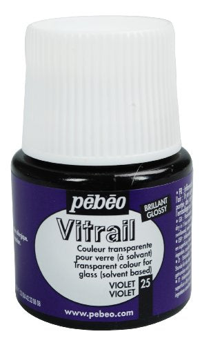 Pebeo Vitrail Stained Glass Effect Glass Paint 45-Milliliter Bottle, Violet