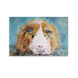 AIDEMEI Arts Canvas Wall Art Decor Lovely Oil Painting of Guinea Pig Abstract Painting Large Art Pictures Modern Artwork for Living Room Bedroom Office Decor Unframe 18×12inch(45×30cm)