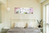 Love Heart Home Art Wall Decor Paintings on Canvas Abstract Flower Artwork Birds Pictures Wedding Gift for Bedroom