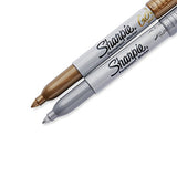 Sharpie Metallic Fine Point Permanent Marker, Assorted Colors, 2-Pack