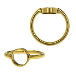 Nunn Design Ring, Open Frame Itsy Circle Size 7, 1 Piece, Antiqued Gold