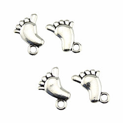 NEWME 50pcs cute baby feet Charms Pendant For DIY Jewelry Wholesale Crafting Bracelet and