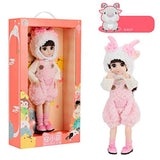LoveinDIY 14.2 Inch BJD American Doll with Cloth Dress Up Girl Figure for DIY Customizing - Lamb