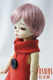 Jusuns D28053 1/6 YOSD Enfant Baby Short BJD Wig 6-7inch (15.5-17.5cm) Synthetc Mohair Doll Wigs Blend Dark Pink