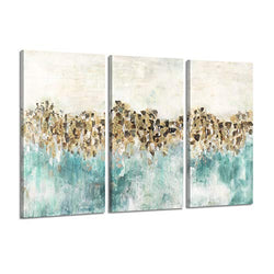 Hardy Gallery Abstract Artwork Rustic Art Picture- Farm Field Painting Print on Canvas for Wall Decor