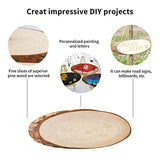 FEZZIA Natural Wood Slices, 5Pcs Oval Shaped Craft Unfinished Wood kit with Rope for Christmas Decorations, DIY Crafts, Arts Wood Slices, Wedding Ornaments, 13.8 - 15.7 Inches (5PCS)
