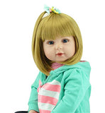 Zero Pam Reborn Toddlers Girls Blond Hair Soft 3-6 Month Reborn Baby Dolls 24 Inch Toddler Size Lifelike Dolls Xmas Gifts for Girls