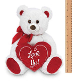 Bearington Beary Bigheart Plush Stuffed Animal Teddy Bear with Heart, 12 inches