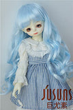 BJD Wig JD148 8-9inch 21-23CM Blend Blue Long Wave Vora 1/3 Synthetic Mohair BJD Wigs SD Doll Accessories