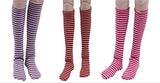 Fully 3 Pairs Leggings Trousers Long Stocks Stocking Fits Mini 1/3 60cm BJD DOD LUTS SD Dolls (Rose Red,Red,Purple)