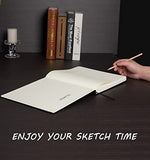 Hardcover Square Sketch Book, 120lb/200GSM Sketchbook Thick Drawing Paper for Marker Watercolor Pencil Mixed Media, Premium Drawing Notebook, Art Journal, 60 Sheets/120 Pages 4.5x4.5 Inch Sketch Pad