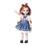 Cute 31cm 1/6 BJD Girls Doll Kid Toy Gifts for Women and Girl Durable Ball Jointed Doll Doll House Room Decor Crafts DIY Fashion , Style A